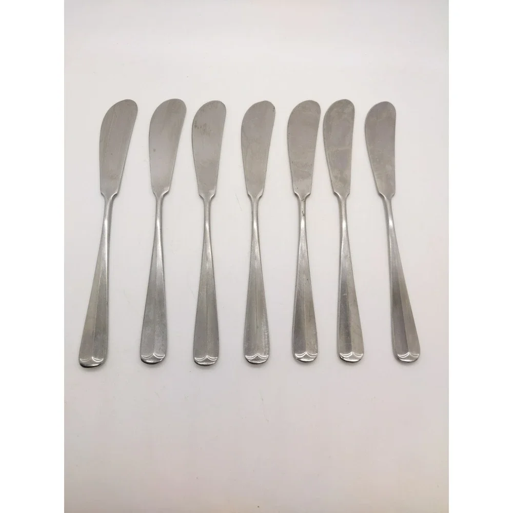 Towle LIBERTY BELL Stainless 7 Butter Spreaders Supreme Cutlery Satin Flatware